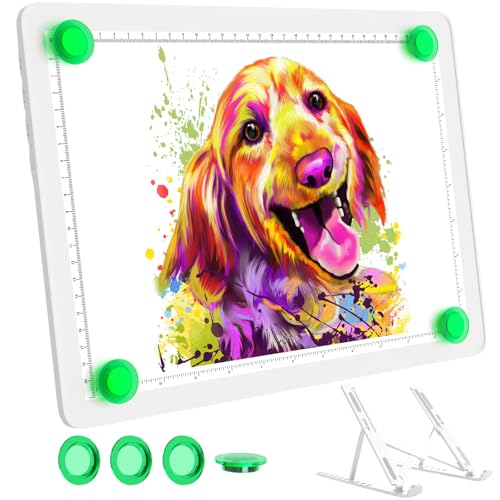 A3 Cordless Diamond Painting Art Light Board for Tracing and Drawing,White | Bawaslom Light Box with 3 Color & 6-Level Brightness,Rechargeable Drawing Pad for Tracing,Diamond Art,Vinyl Weeding,Sketching - color: White, size: A3