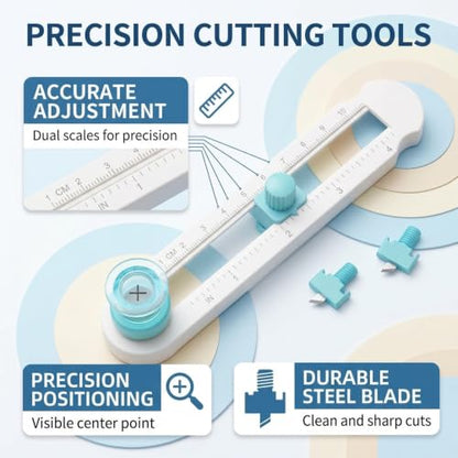 Circle Cutters For Crafts,Scrapbooking, Card Making, Art And Diy Crafts