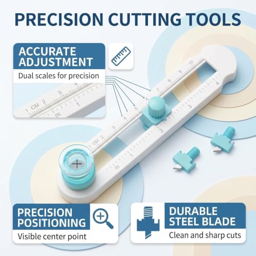 Circle Cutters For Crafts,Scrapbooking, Card Making, Art And Diy Crafts