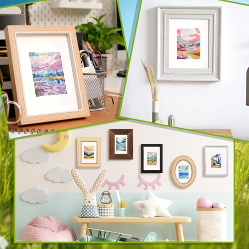 Xuhal 30 Pcs Landscape Small Diamond Painting Kits for Adults Sunrises & Sunset Mini Diamond Art Kits Mini Mountain Landscape Rhinestones Crafts with Cardboard for Home Wall Decor - style: Scenery