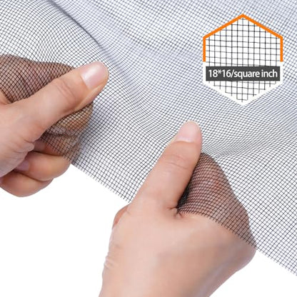 Fiberglass Window Screen Roll 96" x 100' Continuous Roll UV Protection Install and Repair Door and Window Screen(96" x 100', Black) - color: Black, size: 96" x 100'