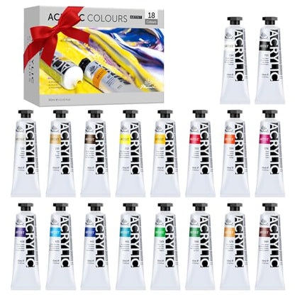 PHOENIX Heavy Body Acrylic Paint, 2 Oz. x 18 Tubes - color: 18 x 2 Fl Oz