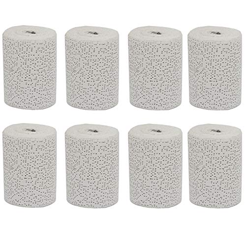 Fermus 8 Pack White Plaster Cloth Gauze Bandages Rolls for Art Project | Total 120ft Plaster Strip Wrap for Belly Cast, Mask Making, Sculptures, Body Casts, Craft Projects, Scenery Construction - size: 8 Pack (120ft)