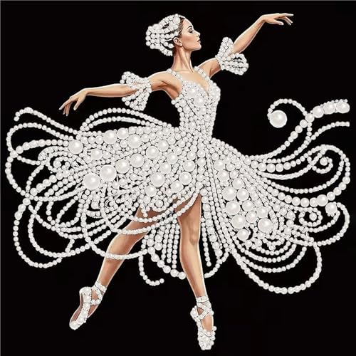 Pearl Diamond Painting Kits for Adults, Diamond Art for Elegant Dancer - color: PL05-1