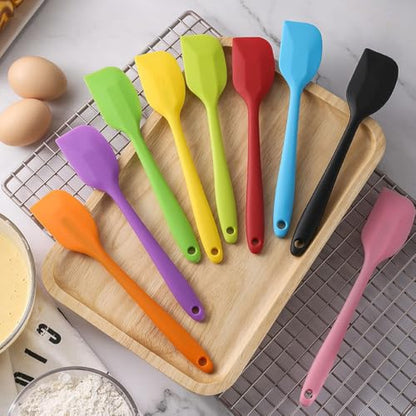 8 PCS Mini Silicone Spatulas 8.2 Inch Rubber Spatula,Nonstick Cookware - color: 8 colors