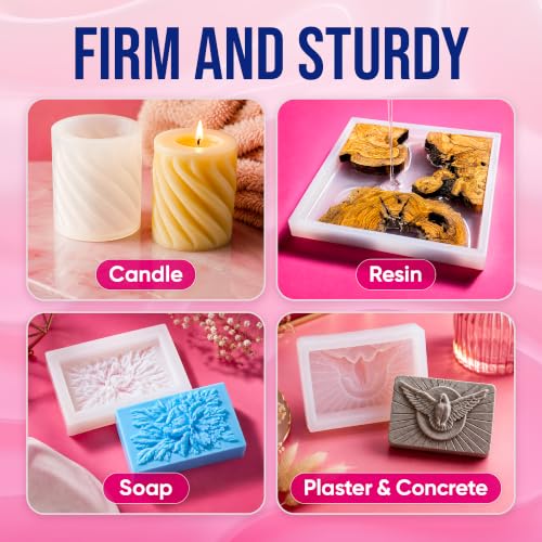 Craft Resin Fast-Curing Firm Silicone Mold Making Kit, Shore 30A – 1 Gallon | 4-hour cure. Translucent platinum cure silicone, 1:1 liquid silicone mix, for large, deep, two-part resin and concrete molds. - size: 1 Gallon Firm