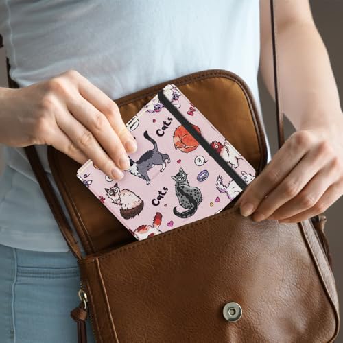 5x5 Pocket Sketch Book,80gsm Hardcover Art Sketchbook for Drawing Journal | Cloth Cover,80gsm Blank Paper,96Sheets,Lay-Flat,Portable Travel Creation Paint Diary Memo Planner,Dry MediaPink Cat - color: Cloth Cover-4.8x4.8in-Pink Cat