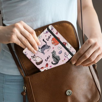 4.8" Pocket Sketch Book,80gsm Hardcover Art Sketchbook for Drawing Journal | Cloth Cover,80gsm Blank Paper,96Sheets,Lay-Flat,Portable Travel Creation Paint Diary Memo Planner,Dry MediaPink Cat - color: Cloth Cover-4.8x4.8in-Pink Cat