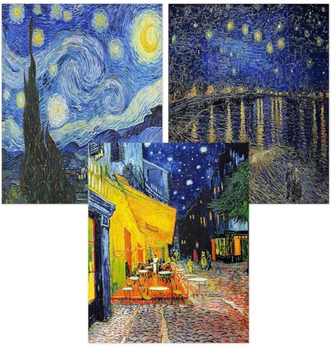 3 Pack Van Gogh Diamond Art Kits for Adults Diamond Painting Kit Beginner - color: DP03142, size: Round Drill