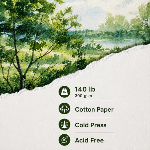 tumuarta Watercolor Journal, 140 LB, 300 GSM, Cotton Paper, Cold Press - color: Gray