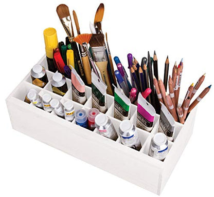ArtBin 6828AG Paint Storage Tray, Art & Craft Supply Storage, Super Satchel System Accessory, Wall Mountable 21 Compartment Paint Organizer, White - size: Pack of 1