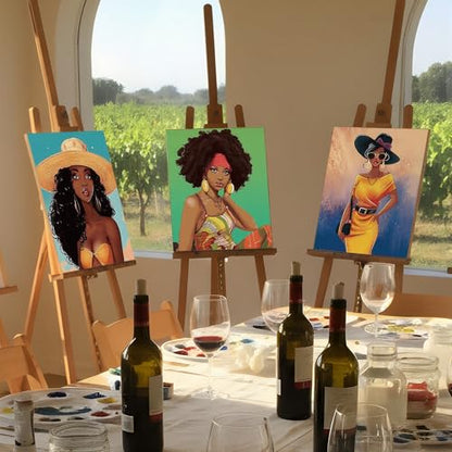 Sherr 24 Pcs Pre Drawn Canvas for Adult, Stylish Women, 8 x 10 Inch - size: 8 x 10 Inch, style: Stylish Women