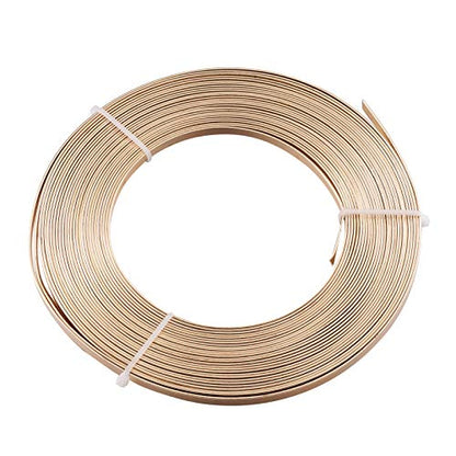 Fashewelry 32.8Ft 5mm Aluminum Flat Wire Solid Bendable Metal Craft Wire Strip for Bezel Sculpting Armature Jewelry Making Gem Metal Wrap, NavajoWhite - color: Flat-5mm-Navajo White