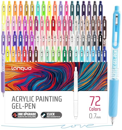 Acrylic Gel Pens For Coloring, 72 Colors Retractable Colored Pens - color: 72PCS-Gift Set