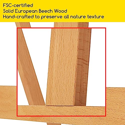 MEEDEN Art Easel for Painting - Heavy Duty H-Frame Artist Easel for Adults, Solid Beechwood Adjustable Studio Easel (69"-95"), Professional Wooden Floor Easel Stand Holds Canvases Up to 48"
