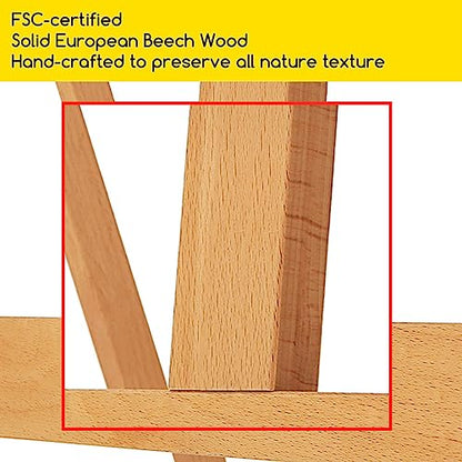 MEEDEN Art Easel for Painting - Heavy Duty H-Frame Artist Easel for Adults, Solid Beechwood Adjustable Studio Easel (69"-95"), Professional Wooden Floor Easel Stand Holds Canvases Up to 48"