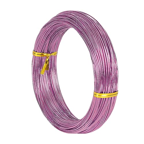 Tenn Well 165ft 18 Gauge Aluminum Wire Light Pink Bendable for Jewelry | Bendable wire for sculpting, modelling, floral making, beading, wire wrapping - color: Light Pink