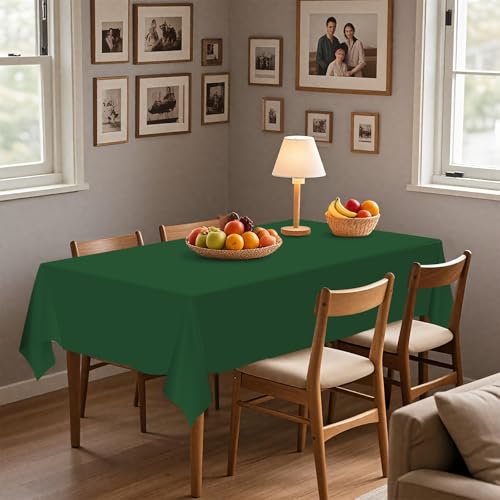 54IN X 320FT Plastic Table Cover Roll with Cutter Box, Cut to Size Plastic Table Cloths for Parties, Birthday, (Green, 54"x3840"(Rectangular)) - color: Green, size: 3840" x 54" (Rectangular)