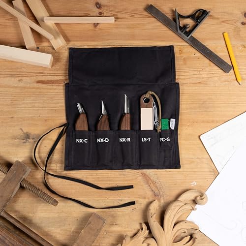 Hutsuls S.06 Wood Carving Knives Kit - Carver’s Choice Whittling Knives for Precision Work, Complete Beginners Whittling Wood Carving Knife Set, Master Craft Wood Whittling Kit for Beginners Kids - color: walnut