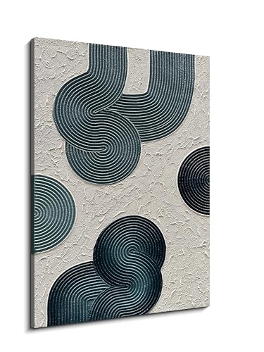 NANKAI Art Hand-painted Blue thick texture Abstract Oil painting Modern minimalist style Wall Deco art 45x30 inch large canvas wall deco art - color: NKHB114