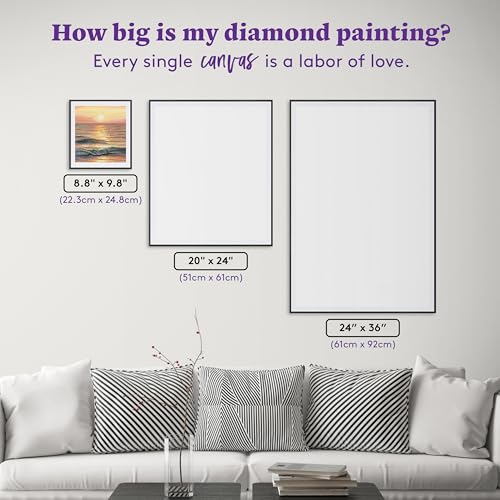 DIAMOND ART CLUB Heavenly Beauty Diamond Art Kits for Adults | Premium Diamond Painting Kit, Fun DIY Crafts for Adults, Round Diamond Art Canvas, 8.8" x 9.8" (22.3 x 24.8 cm) - color: Heavenly Beauty