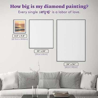 DIAMOND ART CLUB Heavenly Beauty Diamond Art Kits for Adults | Premium Diamond Painting Kit, Fun DIY Crafts for Adults, Round Diamond Art Canvas, 8.8" x 9.8" (22.3 x 24.8 cm) - color: Heavenly Beauty