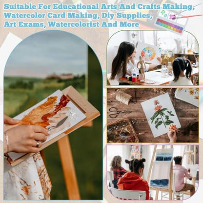 150 Pcs 8.5x11 Watercolor Paper Pad Cold Press Bulk Painting Paper | White Paper 110 lb 230 GSM Sketch Painting Pad for Watercolorist Beginning Artists Adults Craft - style: 8.5x11in-110LB/230GSM