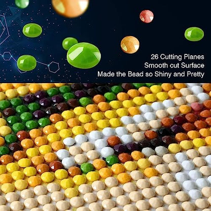 GUMITOON Diamond Art Kits for Adults-Full Drill Diamond Dots Paintings for Beginners, Round 5D Paint with Diamonds Pictures Gem Art Painting Kits DIY Crafts Kits 14"x14" QCY-059 - color: QCY-059