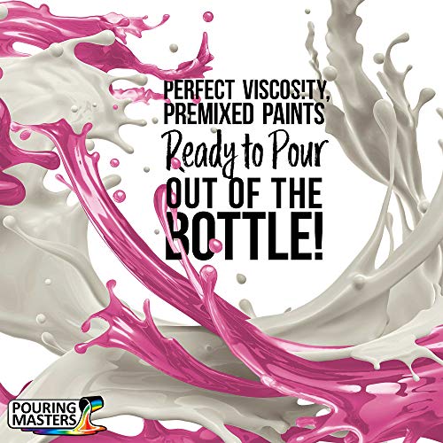Pouring Masters Wild Rose Magenta Ready to Pour Acrylic Pouring Paint - Premium 32-Ounce Pre-Mixed Fluid Acrylic Paint - Fluid Art Supplies for Canvas, Wood, Paper, Tile & Rocks