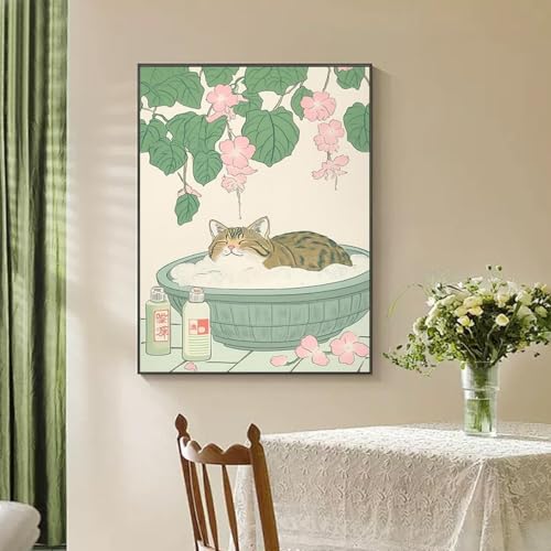 ARPADAMO Diamond Art Kits for Adults,cat Diamond Painting Kits 12x16in | Diamond Painting Kit - Sparkling Full Drill Design Perfect for Home Decor, Holiday Gifting, And Relaxing Crafting 12x16inch - color: DP01822