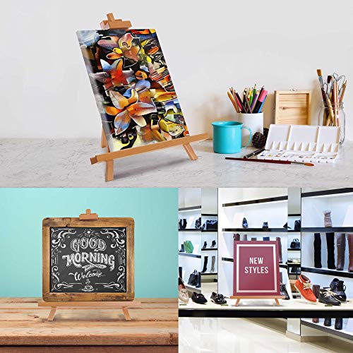 U.S. Art Supply 31" High Wood Studio Tabletop Easel (4 Pack) - Adjustable Artist Tripod, Holds Up to 27" Canvas, Folding A-Frame Artist Display Stand - Table Top Easel for Painting