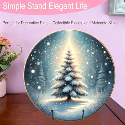 2PCS Iron Plate Stands for Display 14 Inch, Large Metal Heavy Duty Display | Solid Black Iron Table Top Easel Holder, Perfect for Large Plates, Platters, Picture Frames, Signs, and Posters - size: 2PCS 14IN