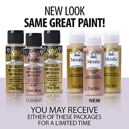 FolkArt multisurface metallic paint, 2 oz, Sterling Silver - color: Sterling Silver, size: 2 Fl Oz (Pack of 1)