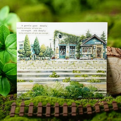 PET Tape Stickers for Scrapbooking Supplies,Nature Journal Stickers for DIY - color: Song