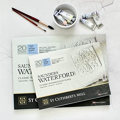 St Cuthberts Mill Saunders Waterford White Paper Not (CP) Block 310 x 230 mm - size: ['310 x 230 mm']