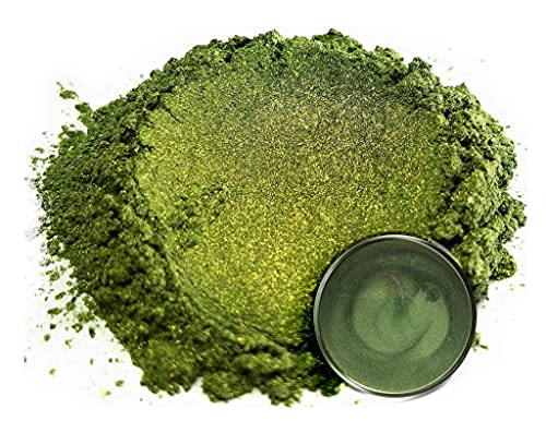 Eye Candy Pigments Premium Green Mica Powder - Matcha Green (50gr) - for Epoxy, Resin, Soap, Paint, Woodworking, Acrylic Pouring, Bath Bombs, Fishing Lures - DIY Arts and Crafts Additive - color: Matcha Green