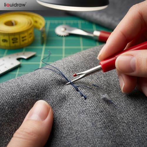 Liquidraw 7 Piece Sewing & Dressmaking Set | Pattern Maker Ruler, Pattern Notcher, Tracing Wheel, Thread Cutter, Seam Ripper, Measuring Tape & Armhole Curve | Professional, Beginner & Hobby Use - style: Pattern Maker Set of 7