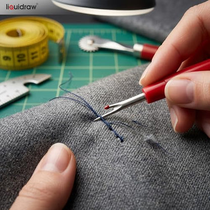 Liquidraw 7 Piece Sewing & Dressmaking Set | Pattern Maker Ruler, Pattern Notcher, Tracing Wheel, Thread Cutter, Seam Ripper, Measuring Tape & Armhole Curve | Professional, Beginner & Hobby Use - style: Pattern Maker Set of 7