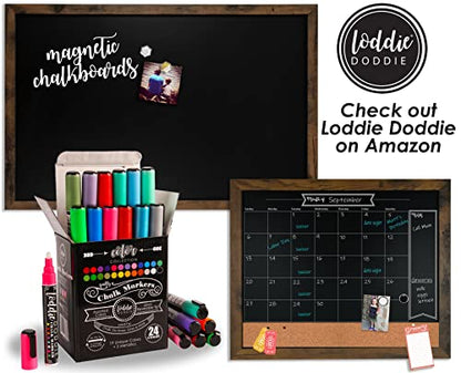 Loddie Doddie Chalk Markers for Blackboard, Wipes with Water, 15 mm, 8 Pack - size: 8 Count (Pack of 1)