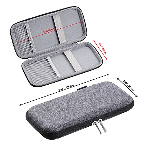 Upgraded Hard Pencil Case Box for Adults,Durable Pen Carrying Case with Zipper-Gray - color: Grey