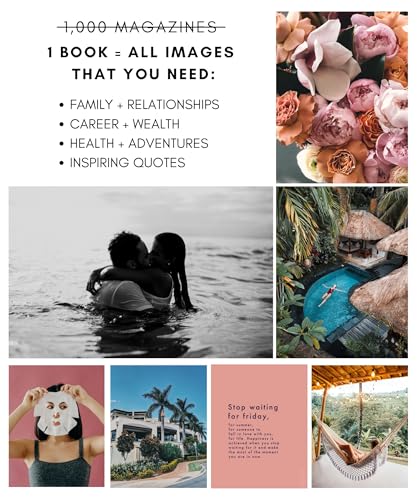 Lamare Vision Board Book -1000+ Images, Vision Board Supplies for Women | Design Your Dream Life | Vision Board Kit, Vision Board Magazines, Collage Book for Manifestation & Scrapbooking - color: New Release