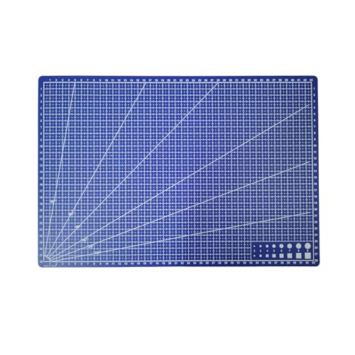 New A3 Double Side Craft Cutting Mat Cutting Board Sewing Pad Artist Carving Tools Handmade Crafts DIY Props (Blue) - color: Blue