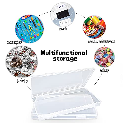 DUOFIRE Small Plastic Box Organizer Box Storage Containers Rectangle 2 Pack - size: Rectangle | 2 Pack