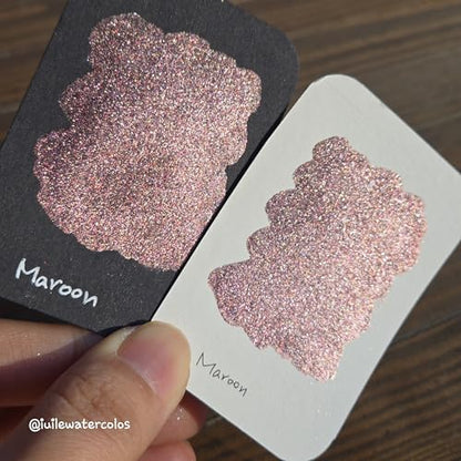 IUILE Handmade Watercolor Paints - Chic Tinsel 2024 Dot Card (5 colors). Chrome, Metallic, Shiny, Shimmer - color: Chic Tinsel 2024 Dot