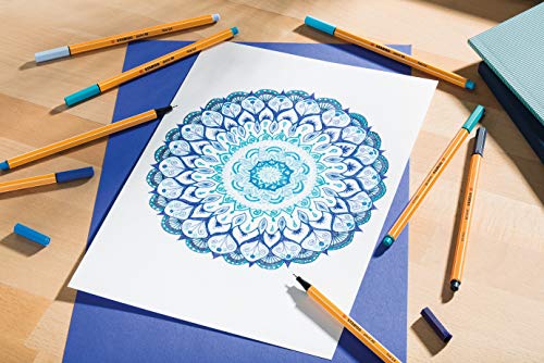 STABILO Point 88 Fineliner, Light Blue, 0.4 mm - color: Light Blue, size: 1 Count