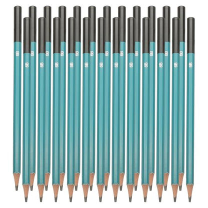 PATIKIL 6B Drawing Pencils for Sketching, 24PCS Sketch Pencils for Drawing Art Pencils Graphite Wood Pre-sharpened for Drawing Sketching Artist, Hexagonal, Black Refill, Green/Black Pole - style: 6B