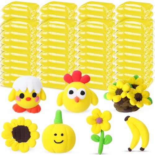 VioraWhite 72 Pcs 38oz Air Dry Clay Bulk Modeling Clay,Yellow - color: Yellow