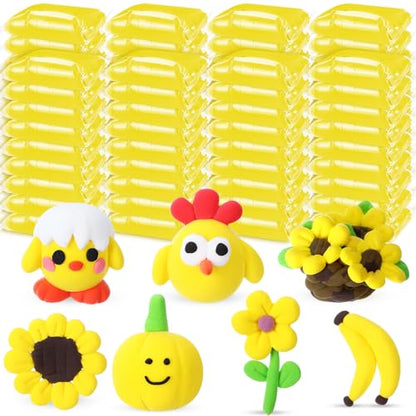VioraWhite 72 Pcs 38oz Air Dry Clay Bulk Modeling Clay,Yellow - color: Yellow