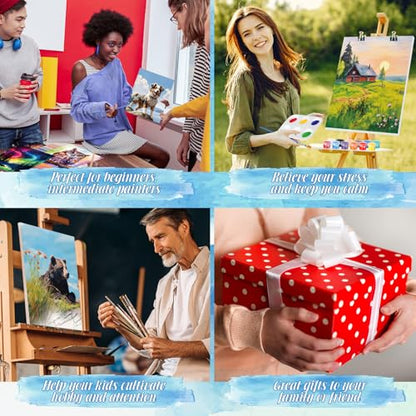 Harloon 36 Pcs 8 x 10 Inch Pre Drawn Canvas for Painting Afro Queen Pre Stretched Canvas Painting for Adult Sip and Paint Party Supplies Favor - style: Mixed Style