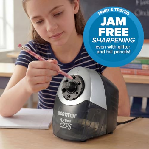 Bostitch Office Heavy Duty Electric Pencil Sharpener, Classroom, Silver - color: Grey